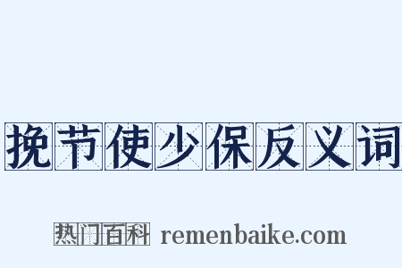挽节使少保反义词是什么意思的图片